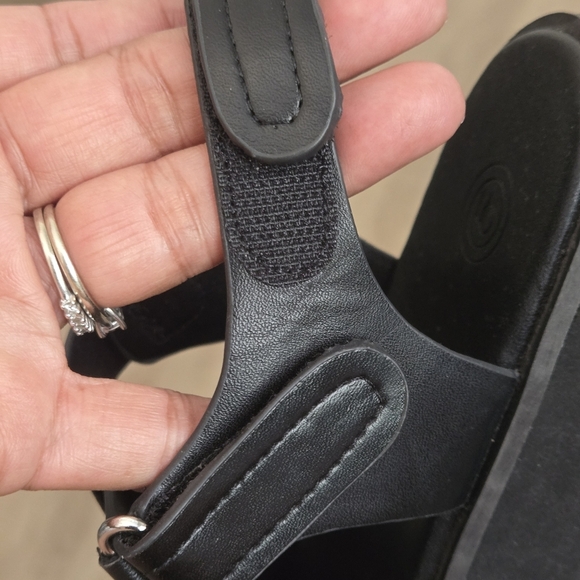 New Urban Outfitters Shaina Huarache Flatform Chunky Black Platform Sandals - Picture 11 of 12